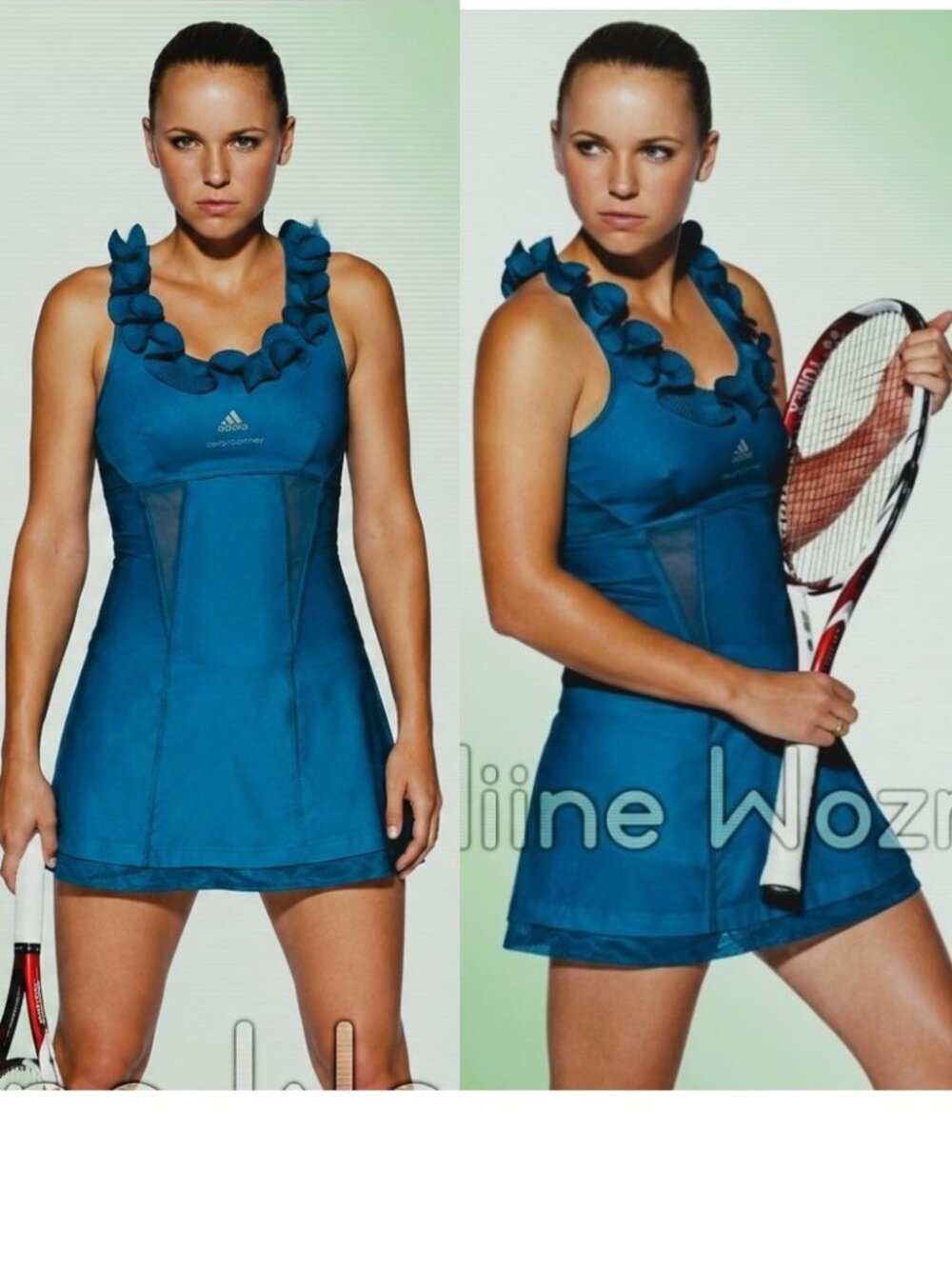 Nwt RARE STUNNING Adidas Stella McCartney BLUE Ruffle Tennis Dress M Medium